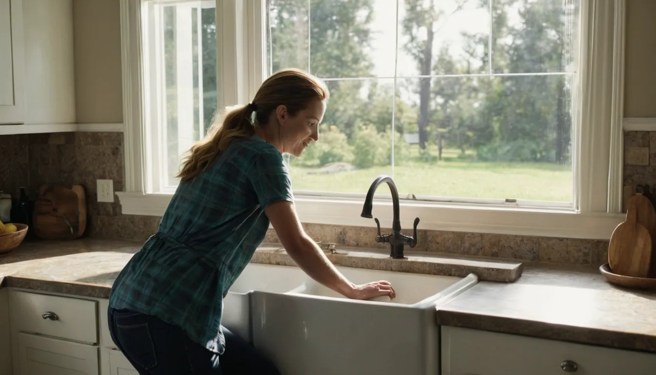 Homeowner checking a slow kitchen drain in a Grapevine home